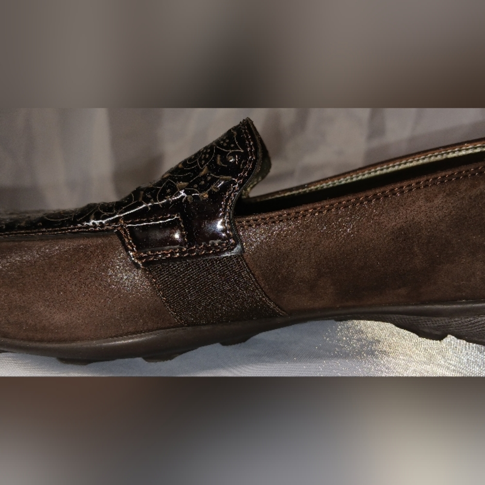 "Sesto Meucci" Elegant Brown w/ Dark Brown Women's Loafers Size 8 1/2 - Picture 8 of 11